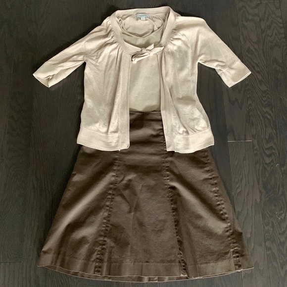 RW&Co Fully Lined Brown Skirt - Picture 1 of 5